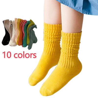 China Kids QUICK DRY Warm Knee High Slouch Socks Autumn Cotton Socks Spring for sale