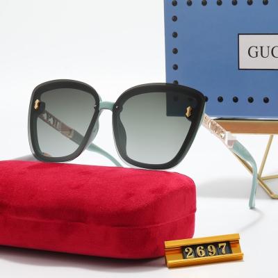 China 2022 fashion trend color tide brand sunglasses women's new fashion sunglasses men's sunglasses beautiful and handsome GUC2697 for sale