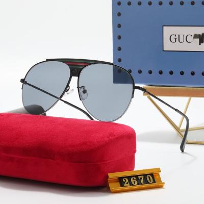 China 2022 fashion trend color tide brand sunglasses women's new fashion sunglasses men's sunglasses beautiful and handsome GUC2670 for sale