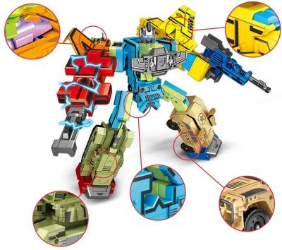 China Eco-friendly material action figure robot Toy Transform into vehicles included Battleplane.5 can combine into 1 big battle robot with weapons for sale