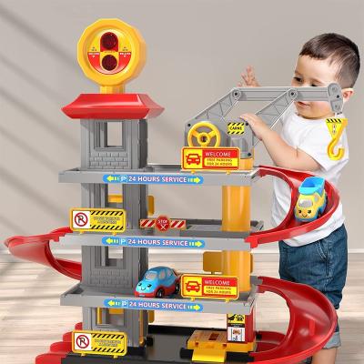 China Slot Toy Wholesale 2022 Children Car Toys Set Model Car Garage Noise Toys for sale