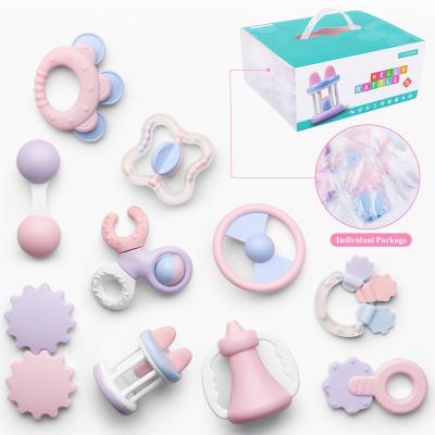 China 2020 Plastic Baby Toys Plastic Teether Baby Rattle Sensory Toys ABS FMW002 for sale