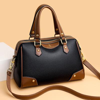 China 2023 Fashion New Women's Bag Multiple Receiver Boston Women's Bag Leather Handbag Single Shoulder Cross - Body Pillow Bag for sale