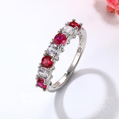 China CLASSIC Rings Classic Red Engagement Ring Anniversary Gift Masonry Design Luxury Rings for sale