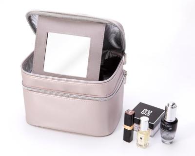 China Fashion New Product Waterproof Pink PU PVC Toiletry Bag Makeup Artist Bags Travel Waterproof Hanging Accessories For Cosmetics Tools for sale