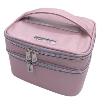 China Professional Fashion Makeup Travel Cosmetic Case Makeup Bag Organizer Artist Storage Bag with Adjustable Dividers for sale