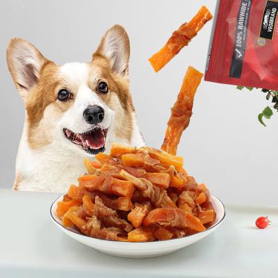 China Factory Wholesale Viable Nutritious Delicious Snacks Jerky Chicken Treats Dry Pet Food for sale