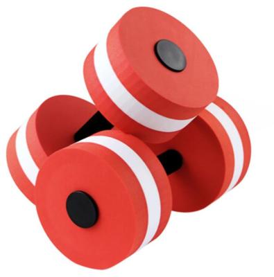 China Eco - Friendly EVA Water Fitness Dumbbells Aquatic Dumbbells Soft Foam Swimming Barbell for sale