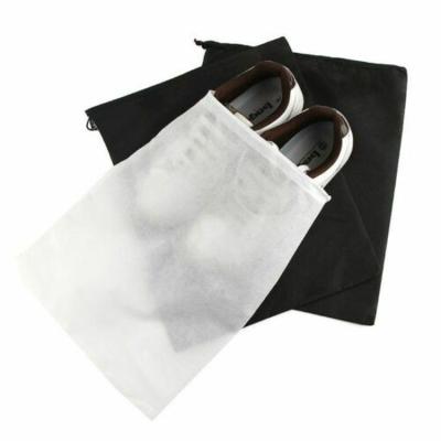 China Eco-friendly Easy Carry Drawstring Portable Shoes Bag Travel Storage Pocket Dust Bags Nonwoven Bag for sale