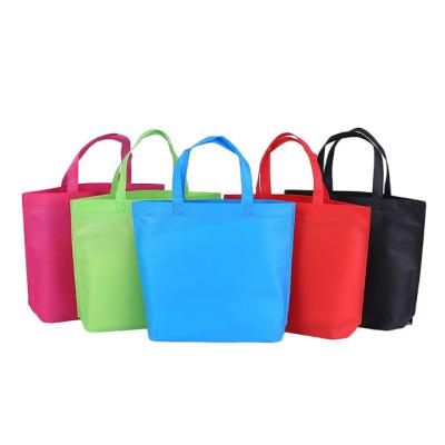 China Eco - Friendly Custom Logo Printed Fabric Nonwoven Shopping Tote Handled Laminated Nonwoven Bag for sale