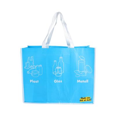 China Eco - Friendly Supermarket Eco - Friendly Reusable Glossy Food Laminated Shopping Non Woven rpet Bag Recycled for sale