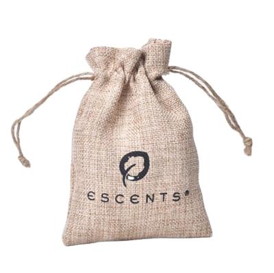 China Promotional Wholesale Cheap Custom Printed Rope Handle Logo Jute Bag for sale