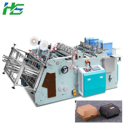 China Production of high-speed and stable automatic glue-spray three-dimensional carton forming machine hamburger box french fries box machine for sale