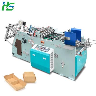 Chine food & Beverage factory high-speed and stable three-servo automatic three-dimensional carton forming machine Hamburg box French fries box machine à vendre