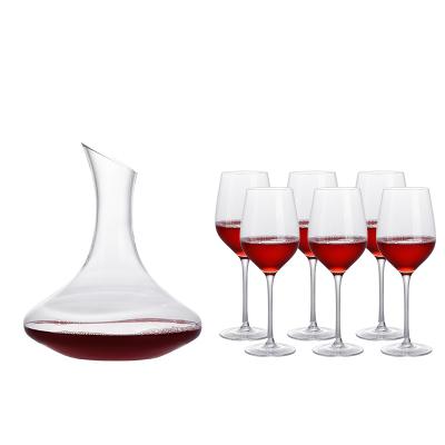 China Modern luxury red wine decanters and glass set gift for sale