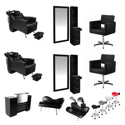 China Modern Whole Set Salon Furniture Hair Styling Chair  And Mirror Station Salon Chair Styling Commercial Salon Furniture Set for sale