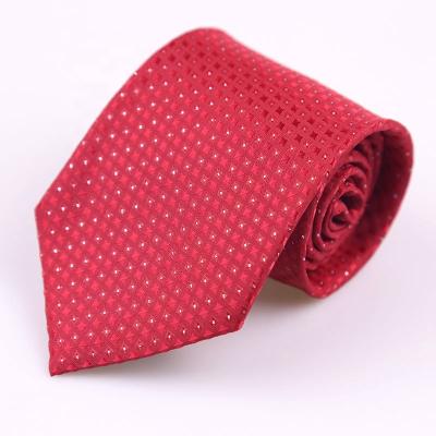 China Silk Double-brushed Interlining Groom Gorgeous Wedding Tie 100% Silk Business Red Tie 100% Silk for sale