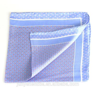 China Hand Rolled Edges Popular Classic Handkerchief Mens Pocket Printing Silk Squares For Men for sale