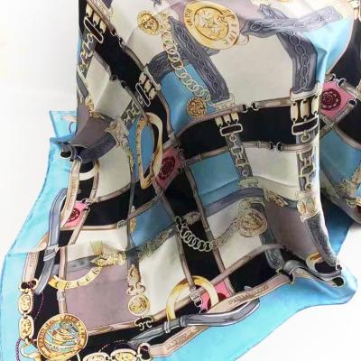 China Wholesale Custom Square Shawl Square Ladies Printed Silk Scarf Printing for sale