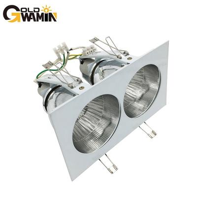 China Traditional Double head recessed spot light housing for E27 holder LED light source for sale