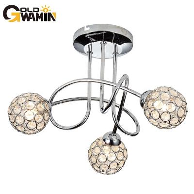 China Surface Mounted Hot selling modern style 40W G9 LED ceiling hanging lights with customize numbers of crystal balls for sale