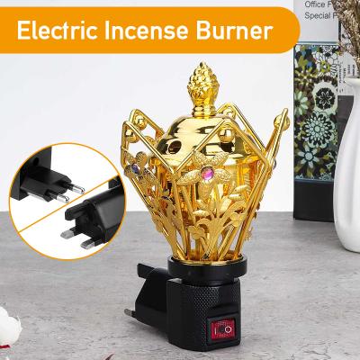 China Home Decoration Incense 220V-240V EU/UK Two/Three Metal Plug Chinese Portable Electric Bead Censer for sale