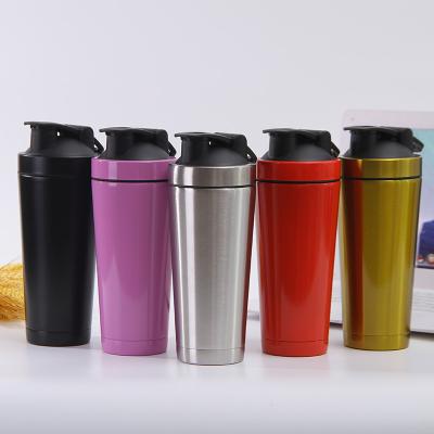 China PORTABLE 304 stainless steel vacuum flask protein powder shaker multifunctional fitness sports water cup for sale