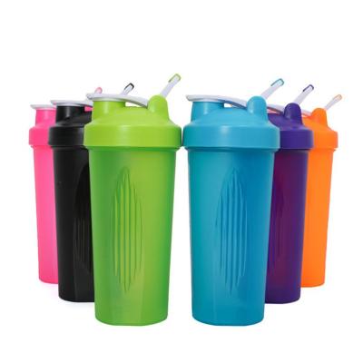 China New Viable Colorful Powder 600ml Protein Shaker Bottle Cup With Handle Shaking Ball For Outdoor Sports Fitness for sale