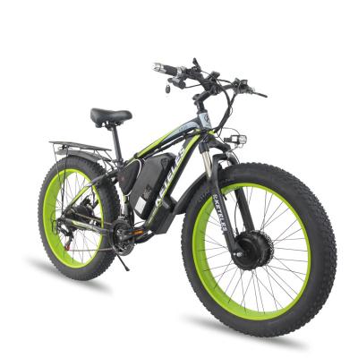 China Aluminum alloy KETELES K800 double wheel drive 2000W motor 17.5AH 26x4.0 inch powerful fat tire lithium battery electric bicycle for sale