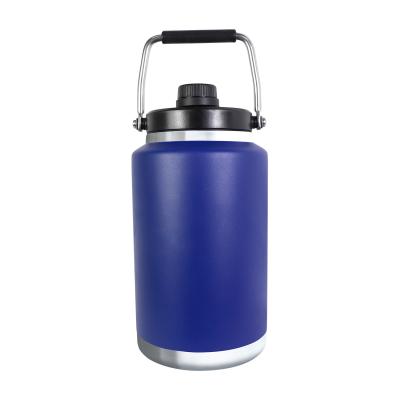 China Amanzon Best Seller Travel PORTABLE Sports Insulated 1 Gallon Thermos Water Bottle 128oz Vibrator Vacuum Flask Stainless Steel Water Jug for sale