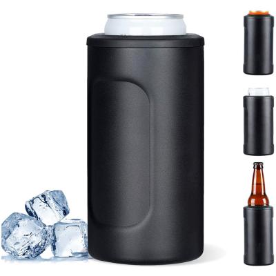 China Viable New Products 2020 Unique 12oz 4 in 1 Beer Can Lean Cooler Stainless Steel Box Double Wall Cooler for sale