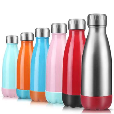 China Sustainable Mini Double Wall Vacuum Insulated Stainless Steel Cola Shaped Kids Sports Water Bottle for sale