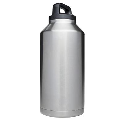 China Sustainable 64oz Double Wall Vacuum Insulated Stainless Steel Custom Reusable Sports Drinking Water Thermos Flask Bottle With Lid for sale