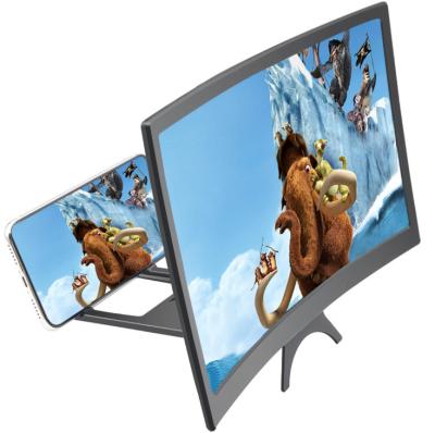 China Magnification 12inches Mobile Phone Screen Magnifier 3d Private Design Curved Screen Amplifier For iPhone Smartphone Screen Enlarger for sale