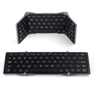 China KB066 Mini Folding Protable BT 3.0 Laser Wireless Rechargeable Slim Ergonomic Laptop Phone Tablet Wireless Keyboard For iPad iPhone for sale