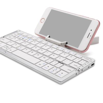 China BT Wireless Keyboards Ultra Thin Triple Hot Wireless Mini Keyboard Portable Keyboard For IOS Android Tablet Phones for sale