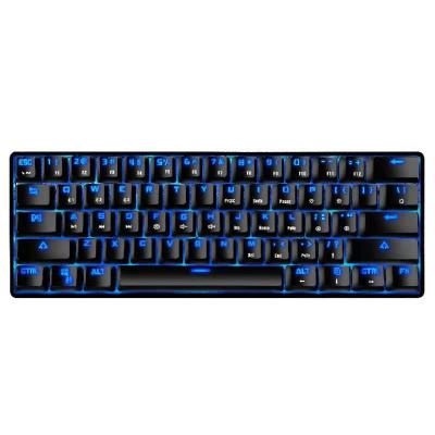 China Wireless Compact Design Customize 61 Key Wireless Ignition Switch Gaming Goods Gamer Customs Lead Slim Mechanical Keyboard for sale