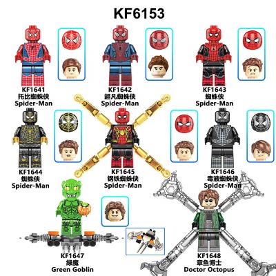 China DIY Building Brick KF6153 Spider Man Character Super Heroes Action Building Block Figure Toy Christmas Gift No Solution for sale