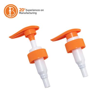 China Bottles all 28 30 plastic 33/410 orange yellow plastic lotion pump, lotion pump head for sale