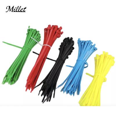 China Double Color Nylon Plastic Self-locking Cable Ties Buckle Self-Locking Fastening Buckle for sale