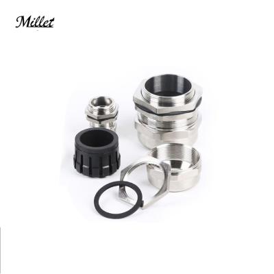 China Water Proof Millet 304 316 Stainless Steel Cable Gland PG7 PG9 PG13.5 PG19 PG21PG29 PG36 PG42 PG48 Waterproof IP68 for sale