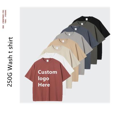 China 2022 QUICK DRY new custom logo hip hop high street wear oversize men's summer short sleeve t-shirt vintage acid-washed heavy men's t-shirt for sale