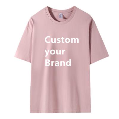 China Hotsale QUICK DRY custom made summer cotton oversized men's O neck T-shirt embroidery printing emboss streetwear 100% cotton men's T-shirts for sale