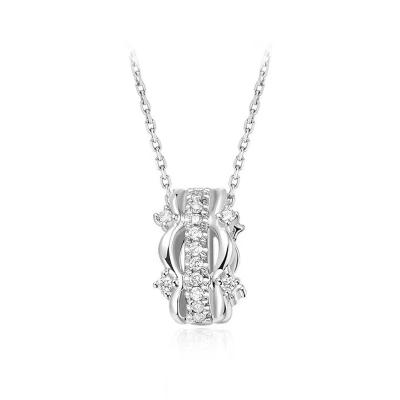 China Hot Selling Cute Diamond Necklace 9k/12k/14k/18k Gold Fashion Moissan Diamond Necklace Unique Diamond Necklace For Women for sale