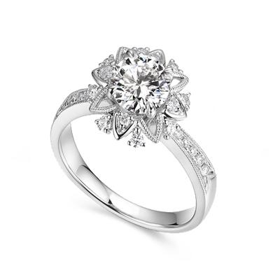 China Women's Top Hot Selling 18k Gold CLASSIC Ring Moissanite Diamond Wedding Ring for sale