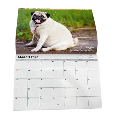 China Wall Calendar Customized Cheap Saddle Point New 2023 Yearly Wall Calendar Monthly Planner Advertising Promotional Gifts High Quality Printing for sale