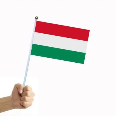 China Custom 90x150cm Healthcare Institutes Large Large Outdoor Party Event Party Event Silk Screen Printing Logo Hungary National Flag Promotion Flag for sale