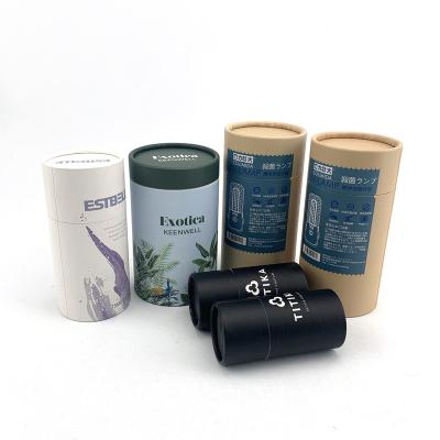 China Gift & Craft Tea Canister Bag Tea Cylinder Paper Packaging Tube Packaging Green Paper Tubes Tea Canister Bag Packaging for sale