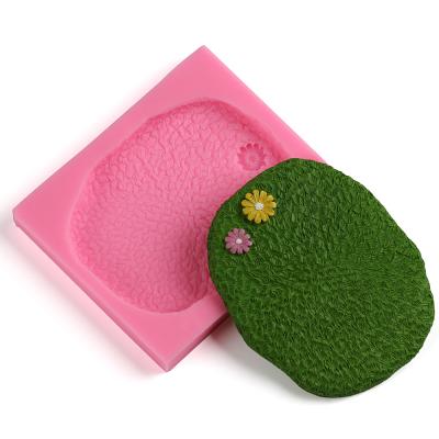 China Viable Meadow Lawn Flower Silicone Mold Resin Craft DIY Mold Tools Fondant Cake Lace Silicone Molds for sale