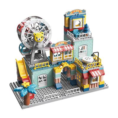 China Safe Variety Large-particle DIY Mechanical Winding Ferris Wheel Building Block Set 213 Board Game for sale